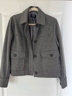 Jones New York Women's Black & White Houndstooth Jacket